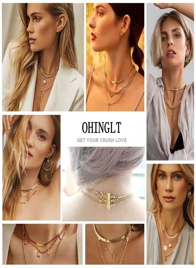 OHINGLT Necklace Layering Clasps Magnetic Slide Lock Clasp Necklace Connector Multi Strands Slide Tube Clasps - Image 4